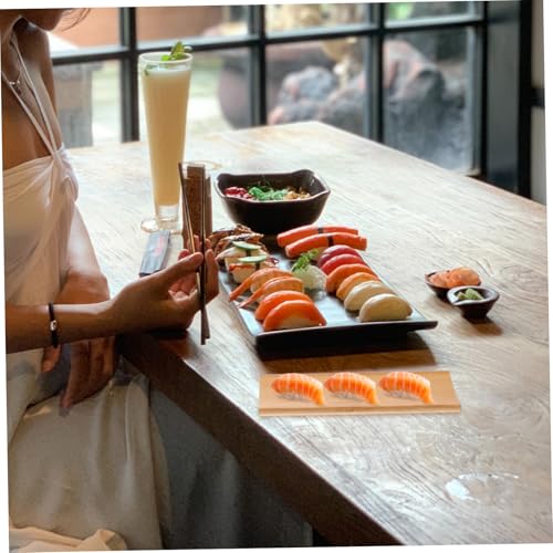 Plato rectangular para sushi 2 piezas estilo japonés miniatura 5