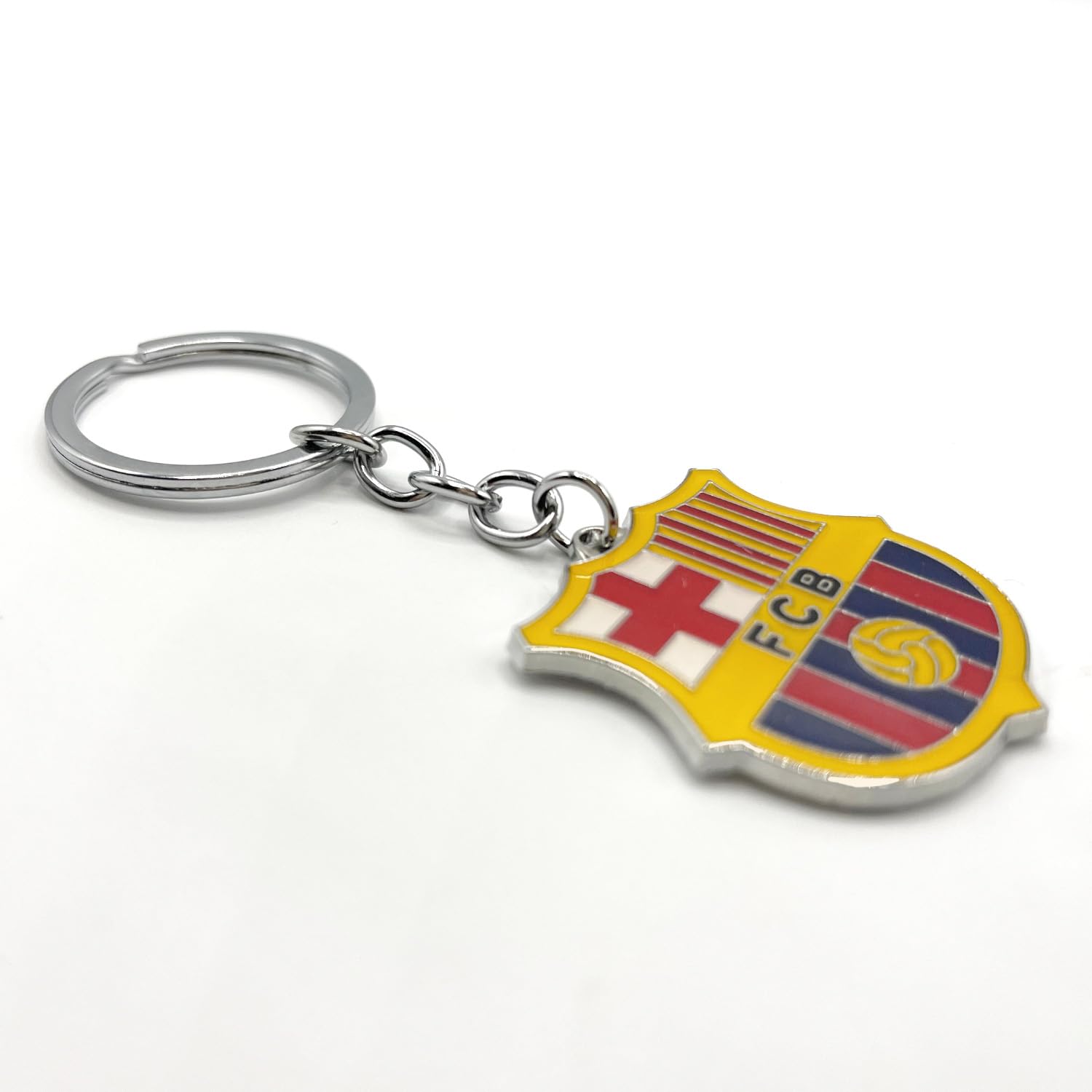 Llavero metálico Barsa Barça, diseño multicolor con emblema, llavero de metal edición aficionado
