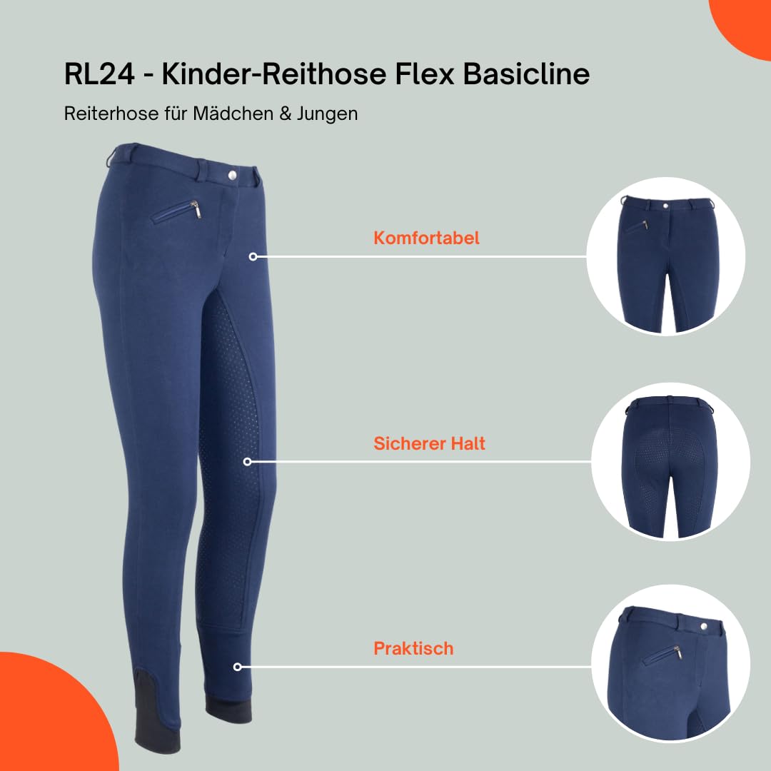 HKM Unisex – Babys Reithose Silikon Vollbesatz Flex Basicline