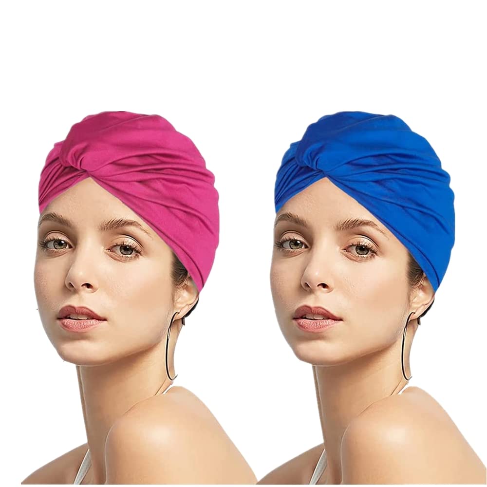 Cuffia da Bagno con Fiori Vintage, Cuffia da Bagno Donna con Ruches, Impermeabile per Donna Uomo Bambino Morbido e Confortevole Cappello da Bagno retrò Elasticizzato per Capelli Lunghi per Mantenere