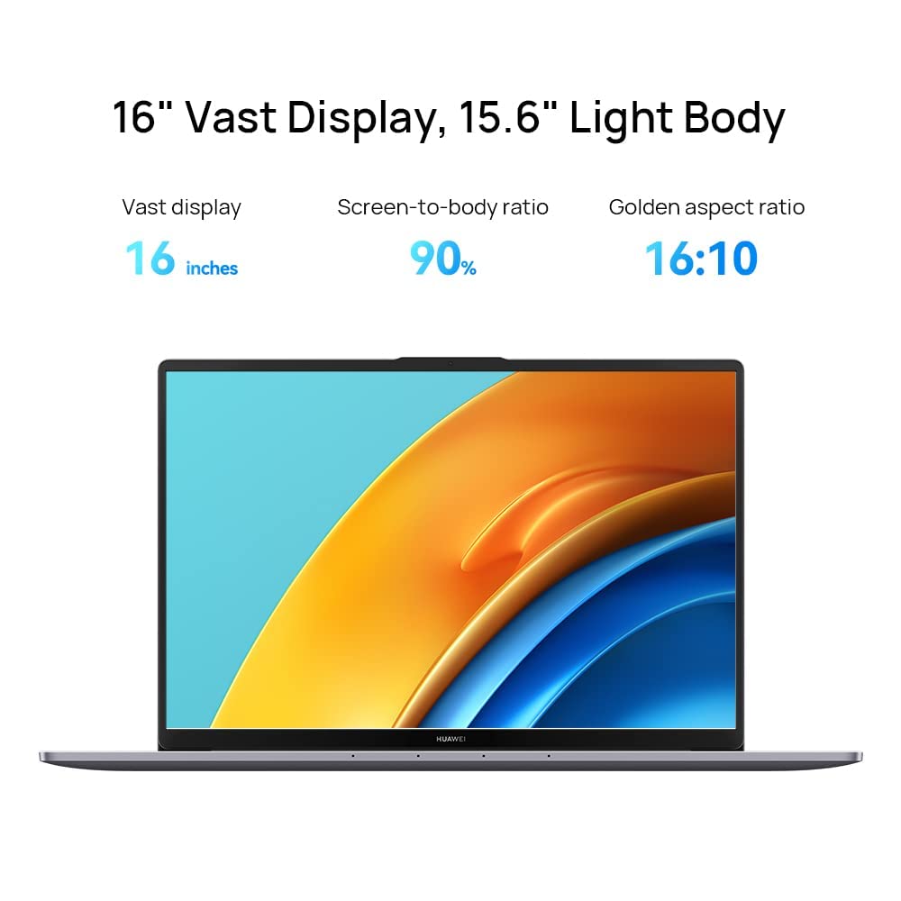 HUAWEI Computer portatile, Wi-Fi, grigio, D16-16 pollici