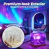 Northern Lights Projector with Remote, 18-Color Aurora Night Light for Bedroom, Galaxy Projector for Teens, Christmas Gift for Boys & Girls (Wood Base) #3