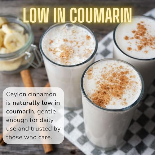 Organic Ceylon Cinnamon Powder 3oz (85g) β Your Cozy Morning Ritual, Sweet & Warming Aroma for Your Morning Coffee, Latte or Smoothie, True Cinnamon Raw from Sri Lanka - 3