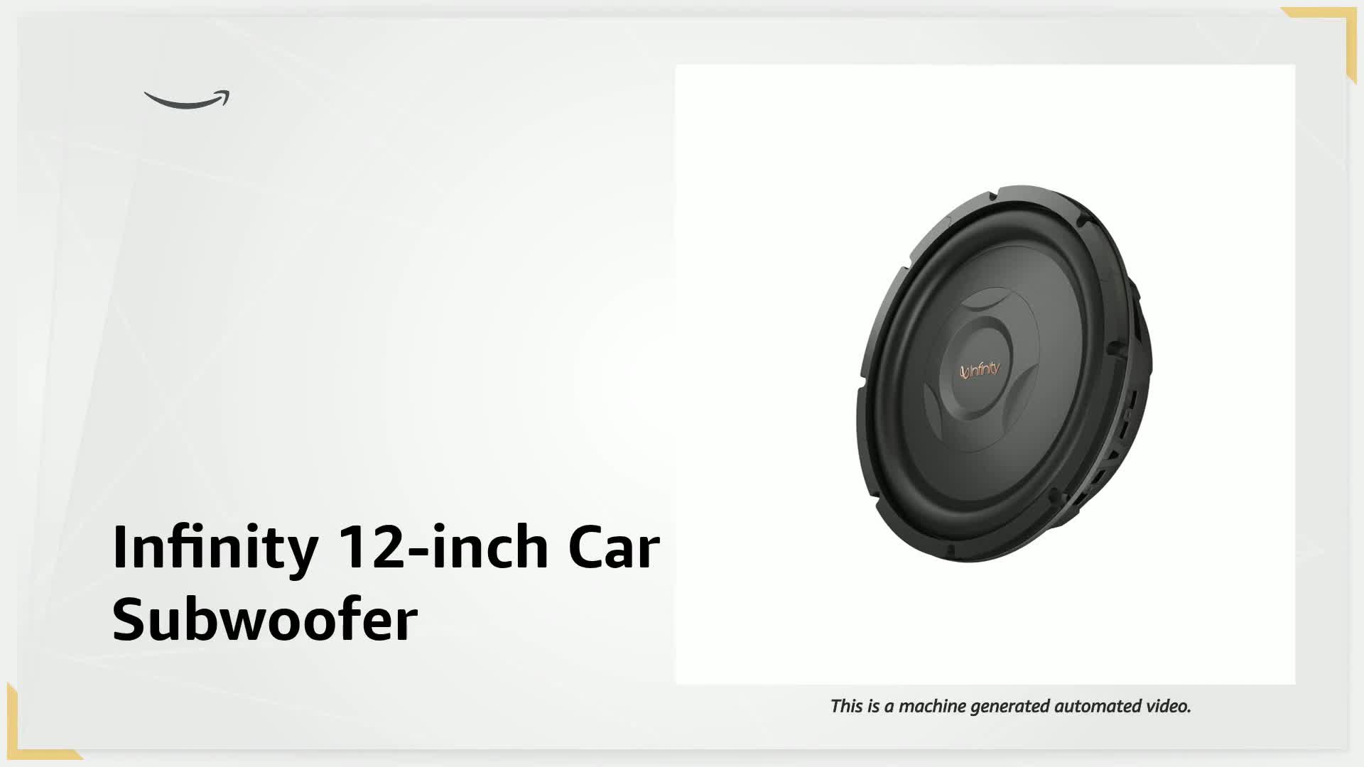 Watch Infinity 12-inch Car Subwoofer on Amazon Live