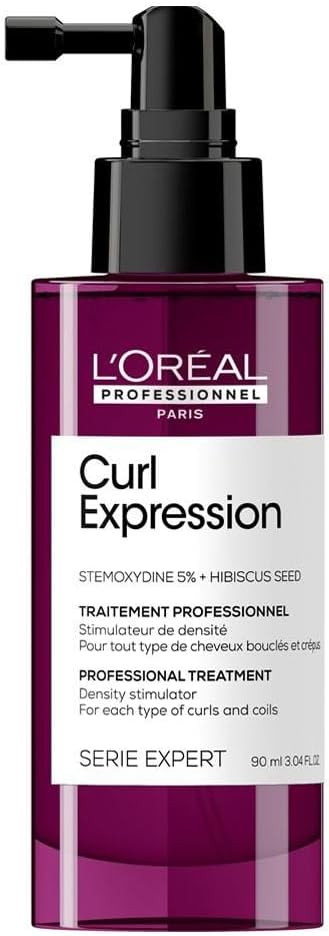 L’Oréal Professionnel Revitalizing Serum Against Hair Loss For Wavy and Curly Hair Stimulates Hair Growth, With Stemoxydine and Hibiscus Seed Extract, Curl Expression, 90 ml