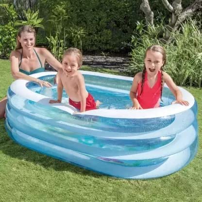 RAWMAX Summer Special Inflatable Kid 5 feet Swimming Pool, Oval Whale Fun Swimming Pool Inflatable Bath Tubs for Adults Spa, Swimming Bath Tub, Baby Bath tub, Water Pool for Kids (Ovel tub)