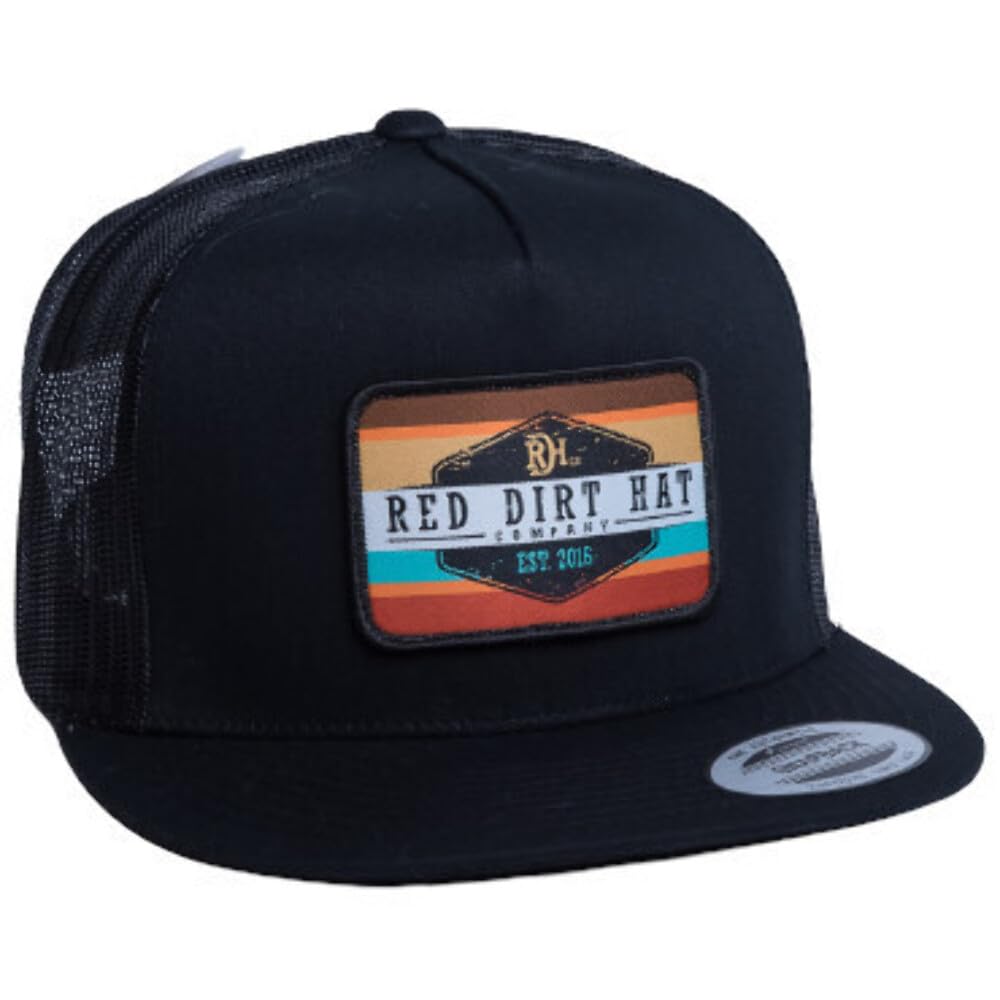 Red Dirt Hat Company Co Army Sunset Black Cap Black/Black OS