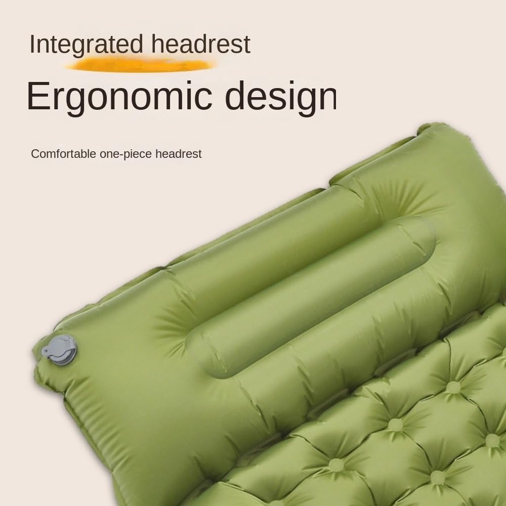HNDIOCT Dark Green Outdoor TPU Inflatable Pad, Lightweight, Portable
