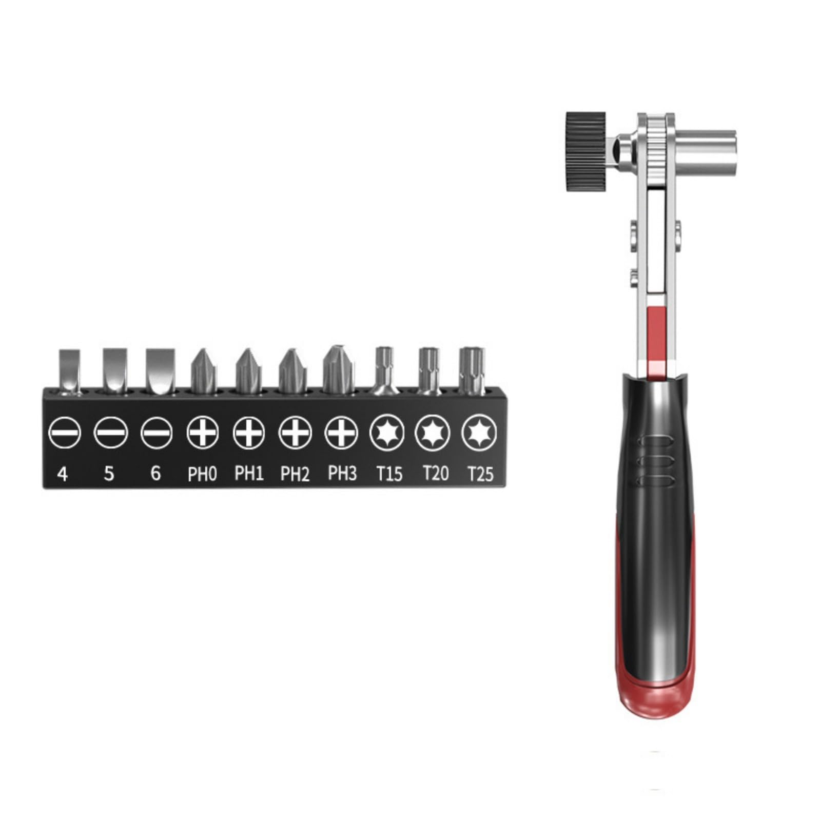 Tsophreniq 10 Pieces Of Wrench Compact Ergonomic Ratcheting Socket Spanner Tool With Bidirectional Mechanism Ergonomic Handle For Home Garage Workshop Bidirectional Ratcheting Socket Wrench