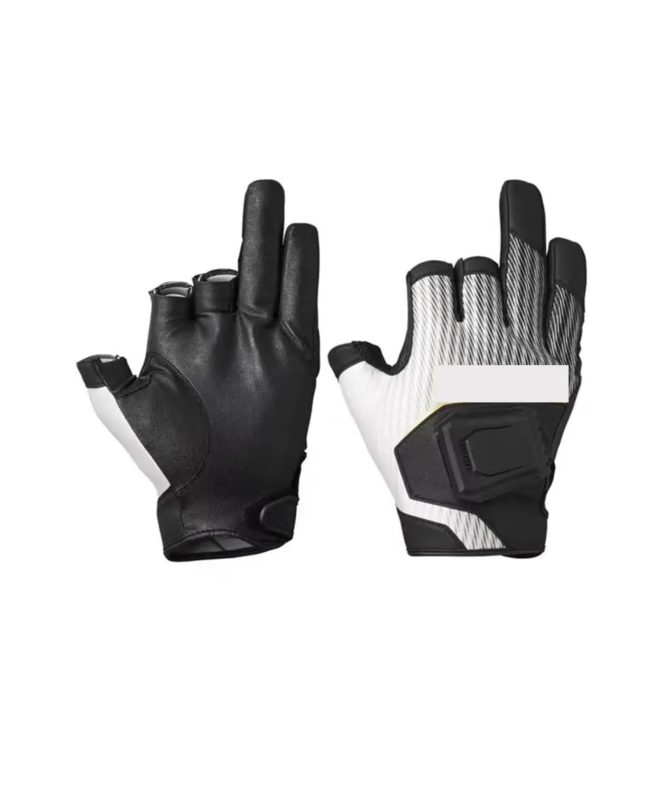 Angelhandschuhe for Männer und Frauen, Rock-Köder, DREI Finger, PU-Leder, leicht rutschfest für Angeln
