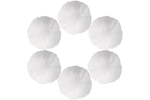 6 PCS Pom Poms Extra Large Snow White for DIY Crafts