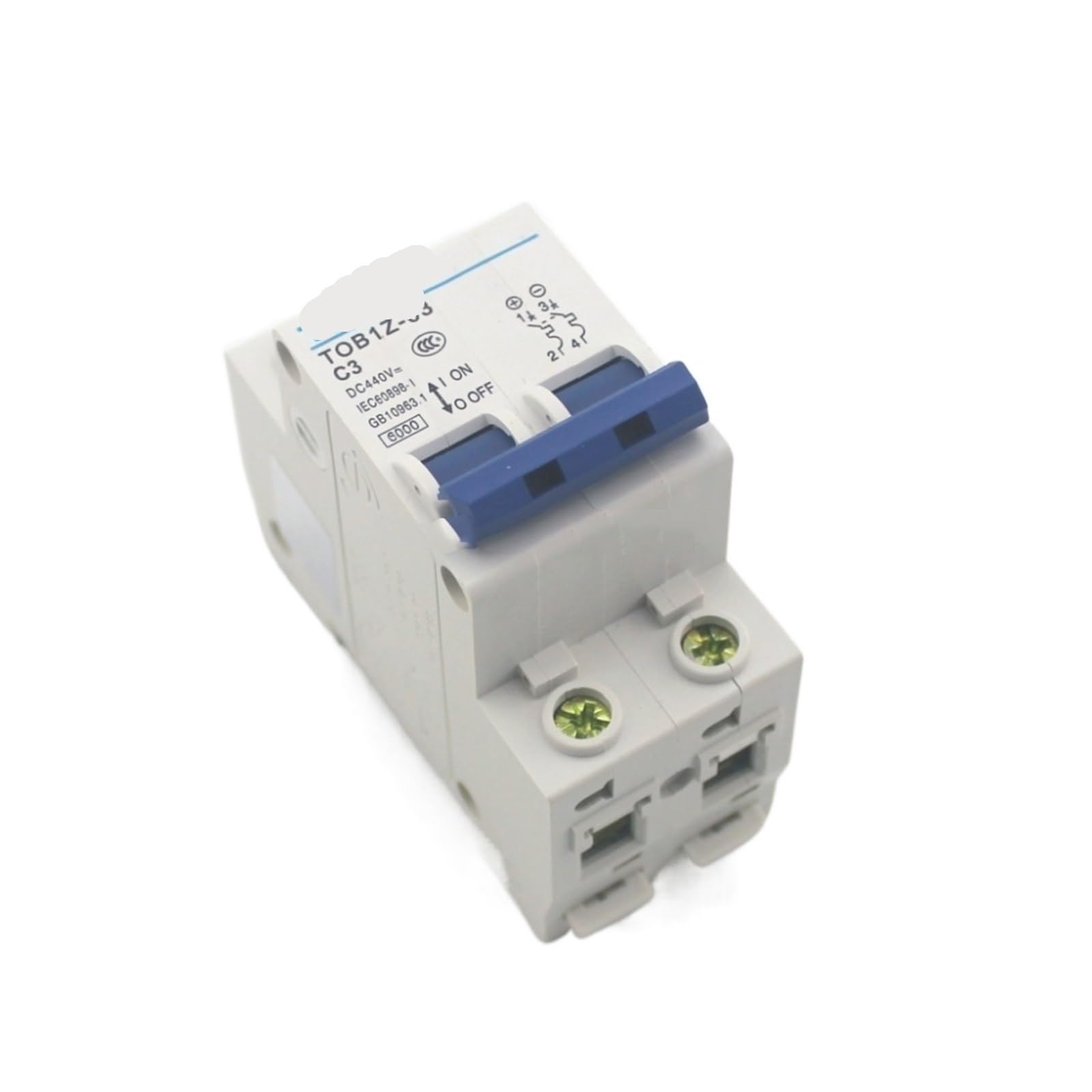 Disjoncteur Courbe C 2P 3A DC 440V pour stopper les surcharges et éviter les pannes