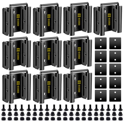 DC Cargo E-Track Connector (Pack of 10) - Bolt-on Steel Cargo Securement for Trucks Vans and Enclosed Trailers - Transform Any Accessory into a Compatible Accessory