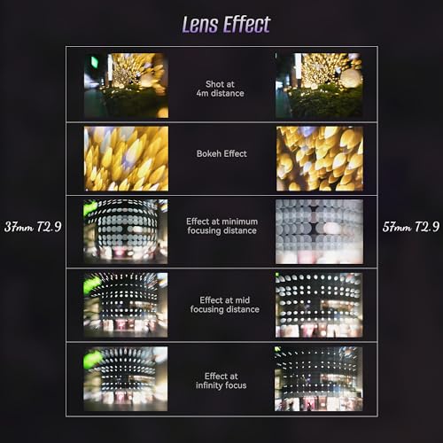 Image of 7artisans 57mm T2.9 Cine Lens for PL Mount Wide Angle Full Frame Floral Bloom Art Explosive Bokeh Prime Camera Lens Special Effect Lens for Humanities, Scenes, Movies, Vlogs