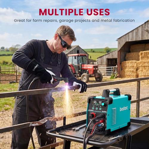 Image of Bestarc 50A Plasma Cutter Machine [Pilot Arc], 110 /220V Dual Voltage, 3 /4 inch Max Cut on Steel, Aluminum & Copper, LED Display, Air Sensor, Post Flow, 2T /4T Mode DIY, Home Garage & Workshop