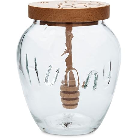 Hunnytime's Delight: Disney Winnie the Pooh Glass Honey Jar