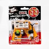 Griff und Tricks – Fingerscooter mit Mini-Scooter-Werkzeugen und Mini-Griffbrett-Zubehör – Pack 1 weißes Fingerspielzeug für Kinder ab 6 Jahren