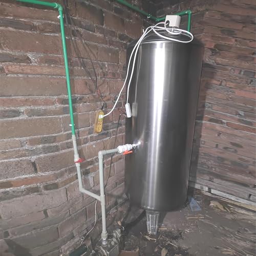 Serbatoio dell'acqua pressurizzato in acciaio inox con cotone isolante e porta di pulizia, ideale per applicazioni industriali, agricole e domestiche