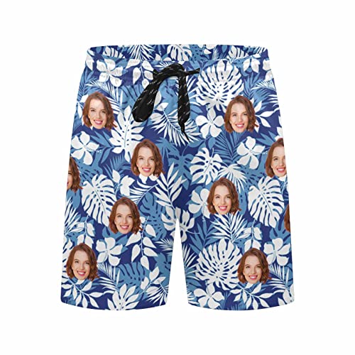 Custom Swim Trunks with face Personalized Photo Gifts Swim Shorts for Men Customized Novelty Beach Board Short for BF3