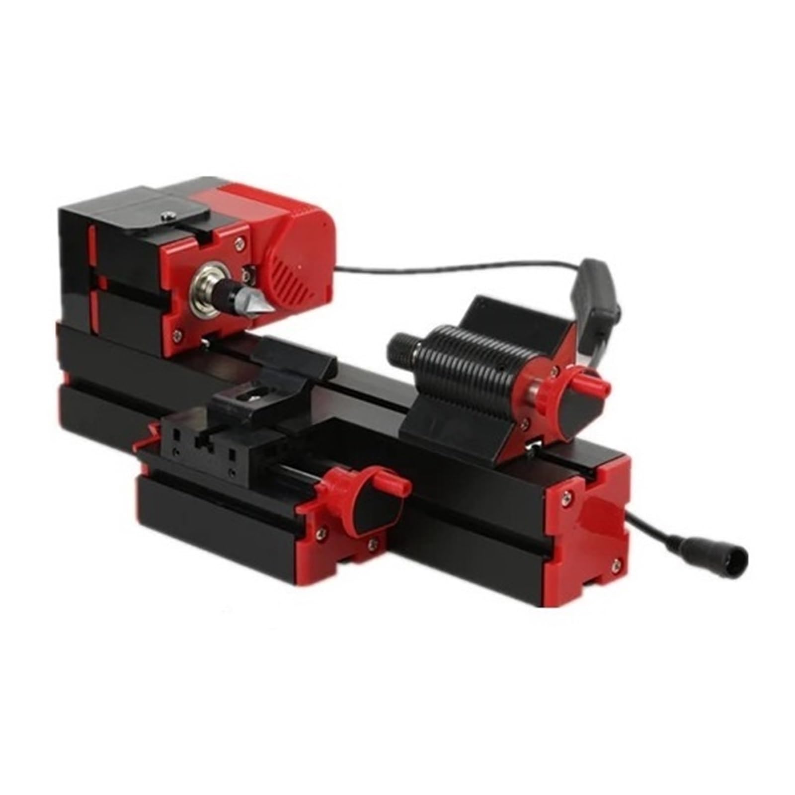 Mini Torno For Bricolaje 6 En 1, Multifuncional, For Metal, Madera, Herramienta CNC, Sierra De Calar, Amoladora, Taladro, Plástico, Taladrado Y Lijado Pequeño y portátil