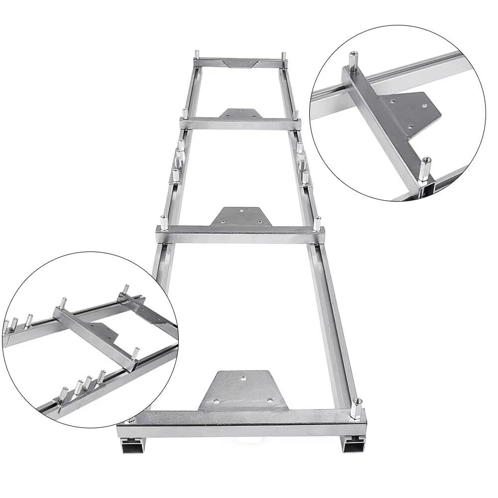 Sistema De Riel De Fresado De 9 Pies, Juego De Guía De Molino De Motosierra, Kit De Conector De Escalera Portátil, Funciona Con Aserradero Plateado