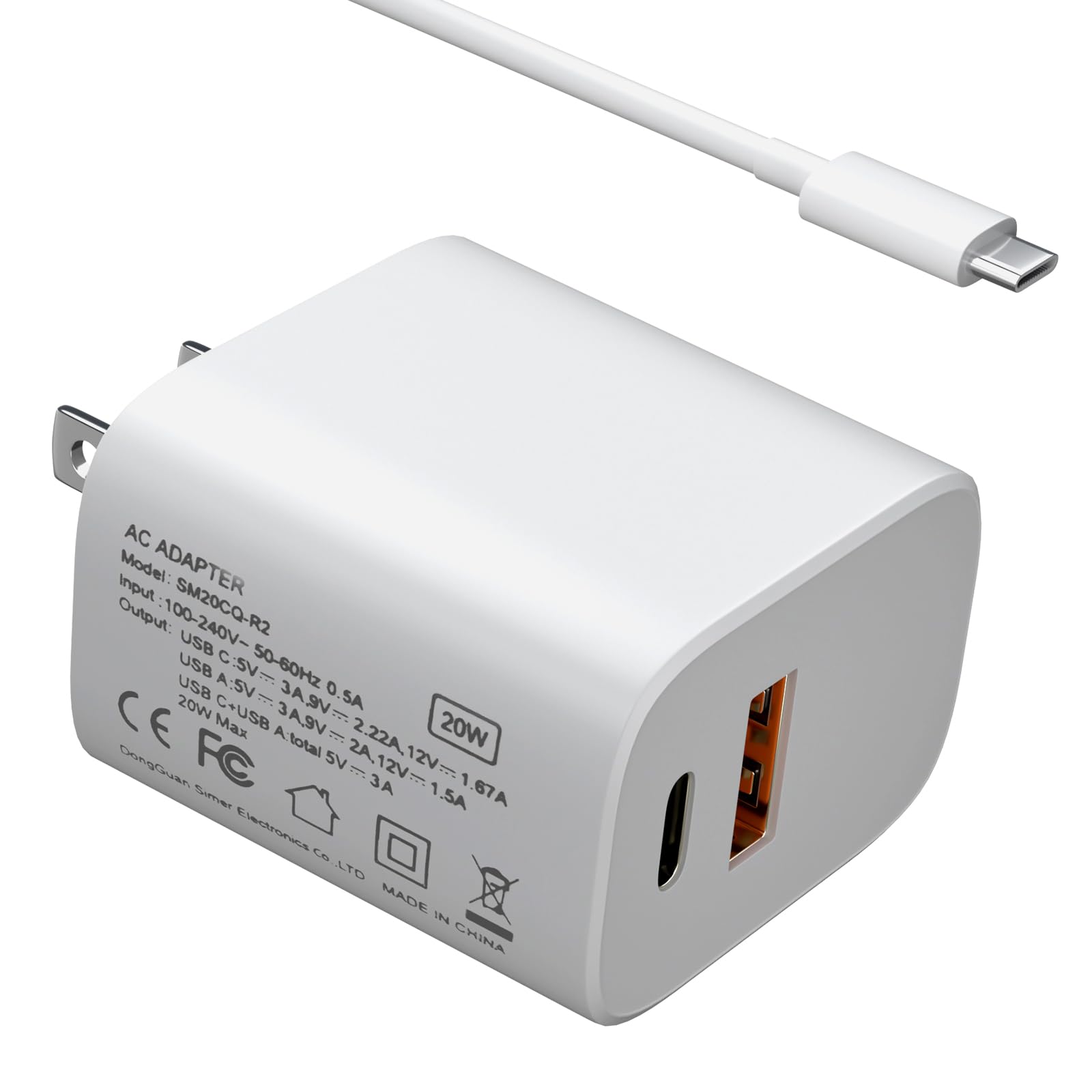 20W USB C Charger Compatible with Samsung Galaxy A9 Plus Tablet Tab A9 Plus A9+ SM-X218 SM-X210 SM-X215 SM-X216 Tablet 20W PD Type C Fast Charging Power Adapter Supply Cord