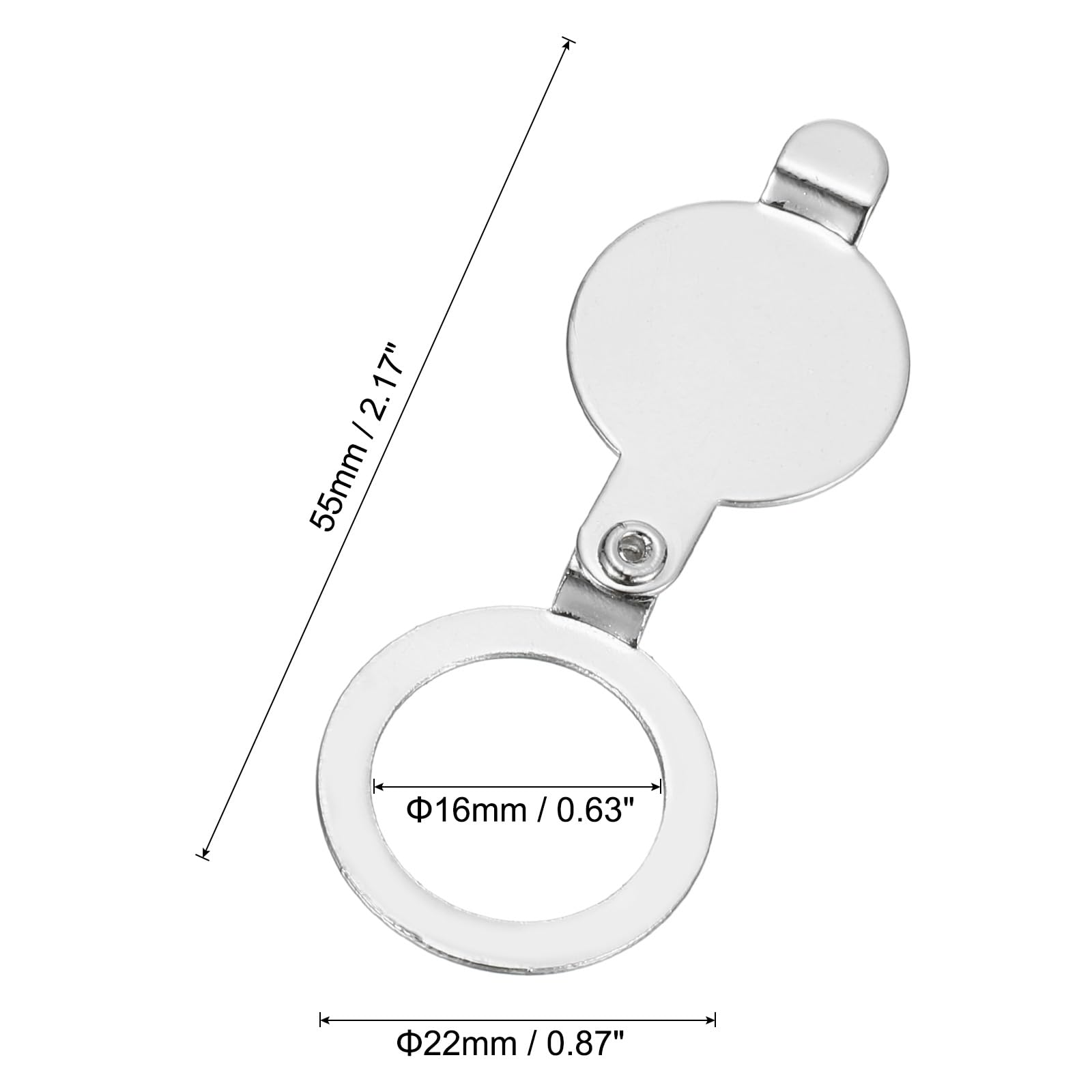 PATIKIL 5/8" Peephole Cover,Privacy Door Viewer Peephole Protector for Home Security Apartment Hotel,Bright Chrome - Image 2