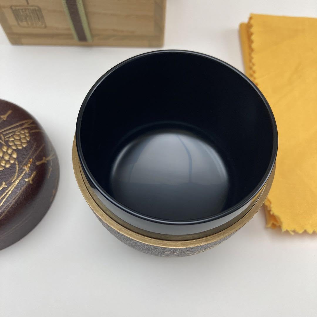 Amazon | ノーブランド品篠崎仙峰蒔絵棗茶道具漆芸棗仙峰松葉松蒔絵共 
