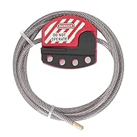 Tagout-Kabelschloss, Edelstahl-Kabelschloss, Lockout-Tagout-Stahlkabelschlösser, Sperrvorrichtung mit 4 Schlüssellöchern für Reparaturmanagement, Tagout-Kabelschloss