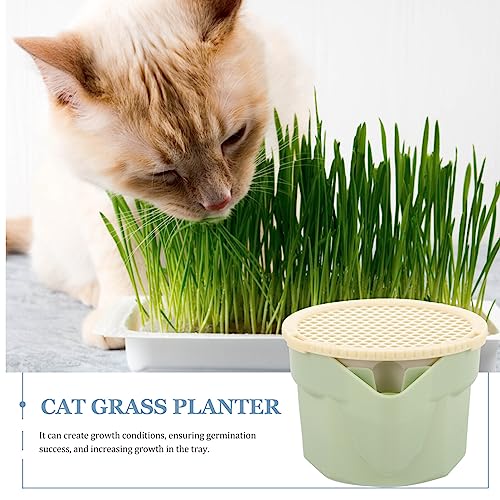 POPETPOP Plantador de grama para gatos, kit hidropônico de cultivo de grama para gatos, copo de gram