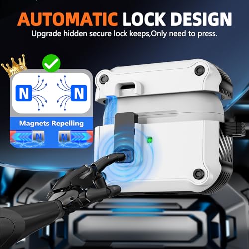 Image of Pohgelan Compatible with AirPods Pro 3 Case (White) | Magnetic Automatic Lock with Cleaning Kit,Compatible with Magsafe