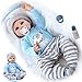 ZIYIUI Reborn Baby-Puppe Weiches Vinylsilikon Realistisch Baby Puppe lebensecht Reborn Baby Junge Mädchen Handgemacht Neugeborene Echte Babypuppe (Reborn Babys Junge)