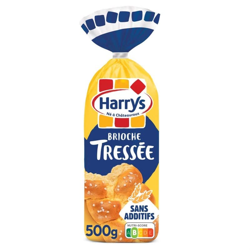 HARRYS - Brioche Tressée À La Main Sans Additifs 500G - Lot De 4 - Vendu Par Lot