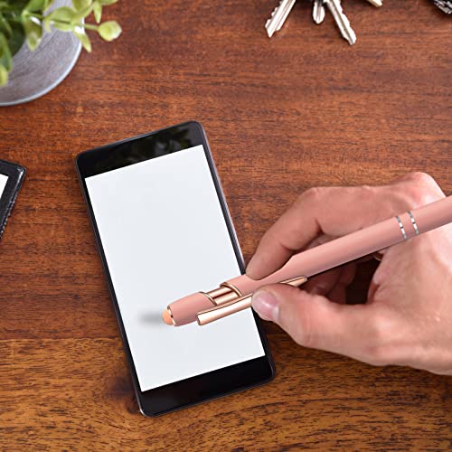 Lragvtbk 8 Pcs Blue Ink Ballpoint Pen With Stylus Tip 2 In 1 Stylus Ballpoint Pen Metal Pens Stylus Pen For Touch Screens School Office Coworkers (Pink Rose Gold) #TOP6