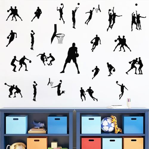 Vinilos decorativos de baloncesto para pared 4 planchas miniatura 6
