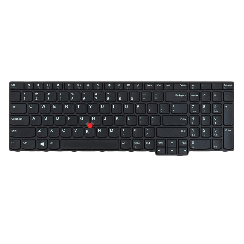 HTC18 for Lenovo Thinkpad E570 E575 E570C Replacement English Keyboard Black Frame