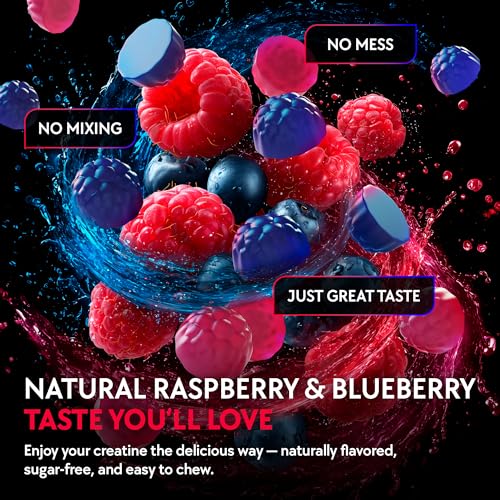 Image of Creatine Monohydrate Gummies Complex 5000 MG for Men & Women with BCAA, L-Carnitine, Taurine & Vitamin B12, Strength & Energy Support, Flavored and Chewable