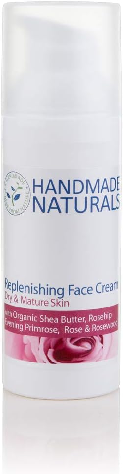 Replenishing Face Cream with Organic Rosehip Shea Butter Evening Primrose, Rose