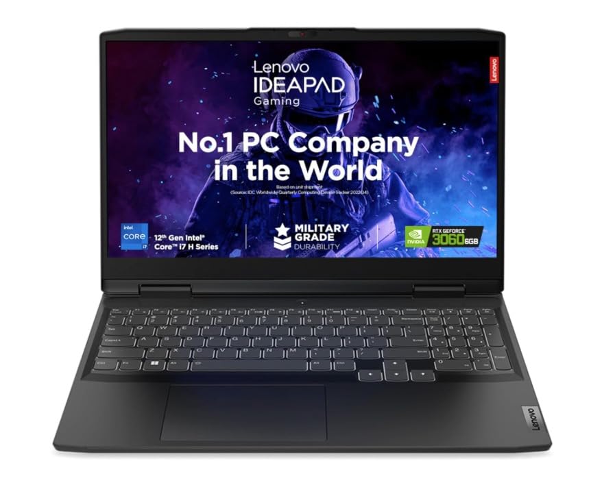 Image of Lenovo IdeaPad Gaming 3 Intel Core i7-12700H 16 inch(40.64cm) WUXGA IPS 165Hz Gaming Laptop (16GB /512GB SSD /Win 11 /Office 2021 /NVIDIA RTX 3060 6GB /Alexa /3 Month Game Pass /Onyx Grey /2.6Kg),82SA00H2IN