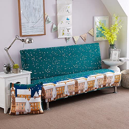 GlobalNiche® B6016, 150Cm to 185Cm: Size Armless Sofa Bed Cover Folding Seat Slipcover Modern Stretch Covers Cheap Couch Protector Elastic FUT