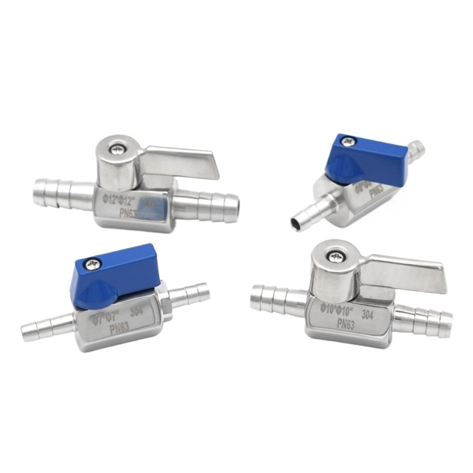 Mini-vanne à boisseau sphérique 7mm en acier inoxydable 304 pour tuyau cannelé