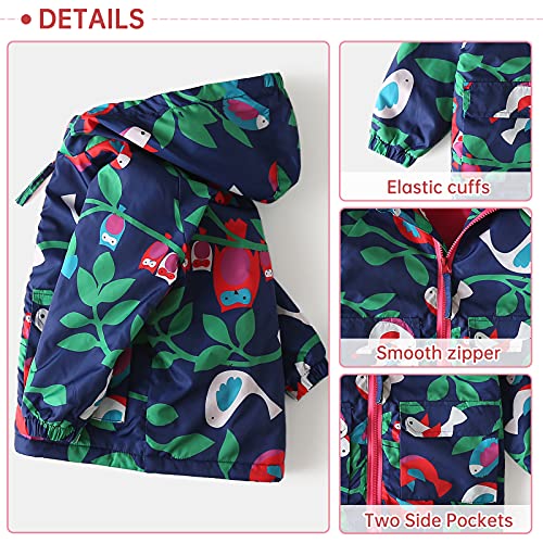 Image of Happy Cherry Kids Boys Girls Fleece Lined Windbreaker Jacket Fashion Prints Hoodie for Fall Winter