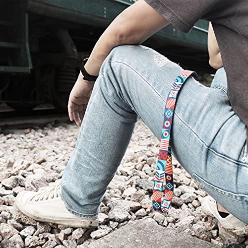 HEZEN Coole Lanyards, Halsband-Schlüsselanhänger, Hals-Lanyards für Schlüssel, Brieftaschen und Ausweishalter (Gestreift Schwarz)