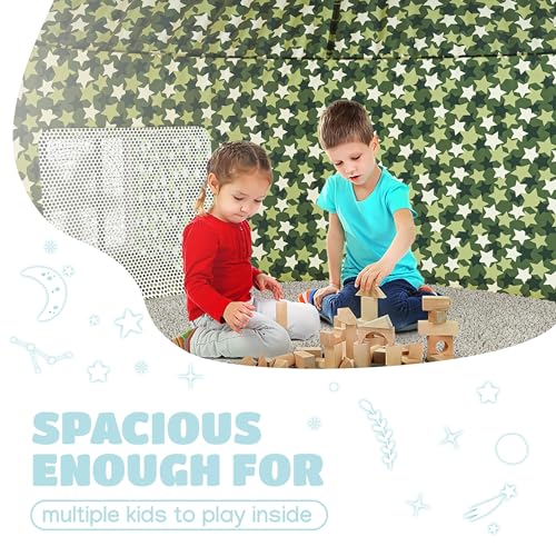 Skywin Air Tent - Quick Build Inflatable Fort, Air Blow up Tent for Playing, Lounging, and Sleeping, 77 x 50 Inches (Fan not Included) (Stars)