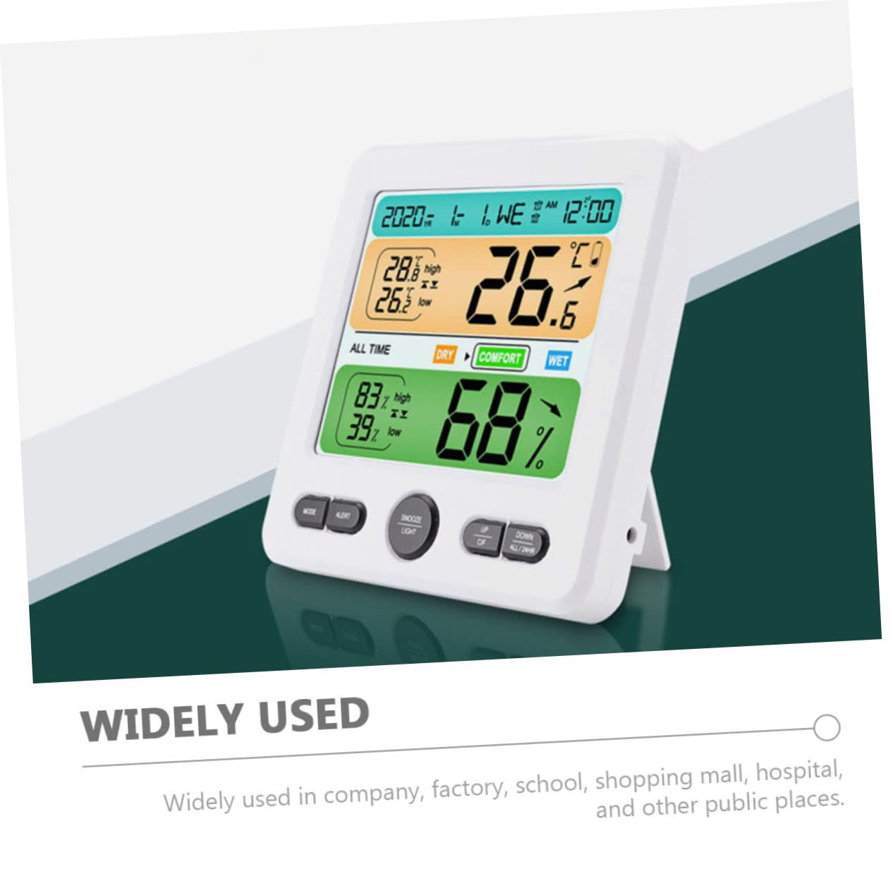 1set Termometro Igrometro Digitale Con Schermo Lcd Sensore Di Temperatura e Umidità Per Uso Domestico e Professionale Facile Da Installare e Leggere Misurazione Accurata Per