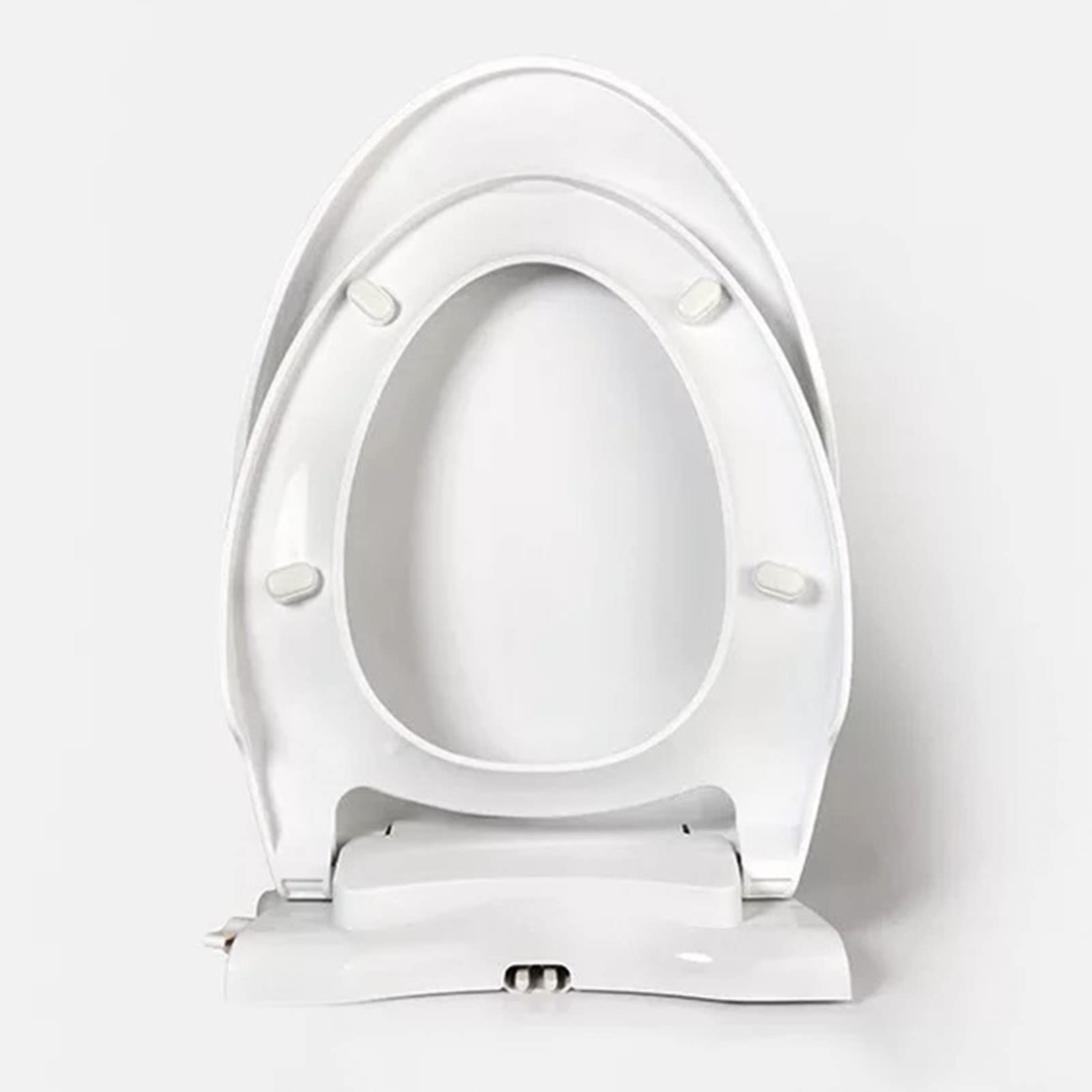 Ovaler Toilettensitz aus Kunststoff, verstellbar, leicht, langlebig, tragbar, benutzerfreundlich, kompakt, griffig, fest, Stoßstangen, langsam