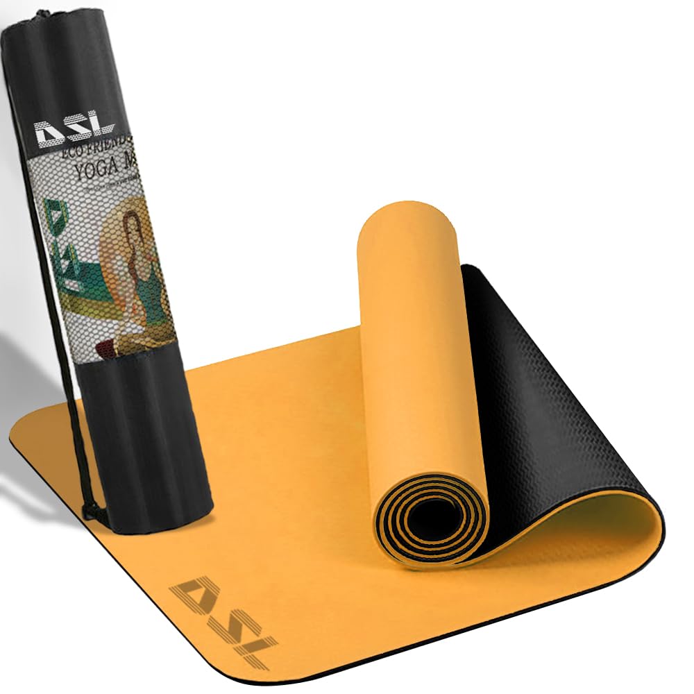 Yoga Mat – DSL Premium TPE Pilates Mats – 183x61x0.6cm Eco Friendly Non Slip Yoga Mat – Exercise Mat for Home – Gym Mats for Home – for Women and Men