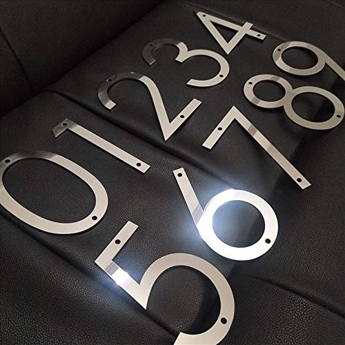 Ajcoflt 5 Polegadas Número da Casa Número de Aço Inoxidável Durável 4 Quatro Resistentes Ao Clima 3D