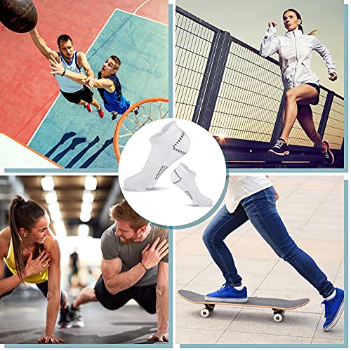 Image of Airacker Ankle Athletic Running Socks Cushioned Breathable Low Cut Sports Tab Socks for Men and Women (6 Pairs)