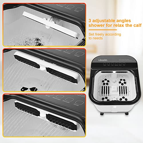 Likein High Depth Foot Spa Bath With Heat Massage & Jets, Foot Soak Tub With 20 Motorized Shiatsu Massage Balls & 2 Maize Rollers,Pedicure Foot Spa For Feet Stress Relief-Led Display #TOP4